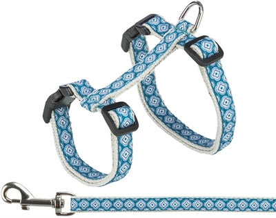 Trixie Cat Harness with Leash Gray/Blue