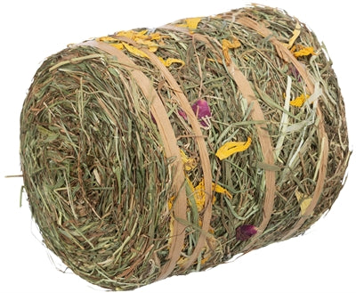 Trixie Hay Roll with Blossoms - Grain-free snack for rabbits, guinea pigs, hamsters, mice & rats - Image 1