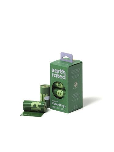 Earth Rated Poop Bags Lavender Recycled – 8 x 15 pieces
