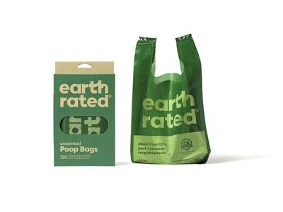 Earth Rated Poop Bags with Handles Odorless Recycled – 120 Count