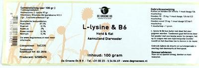 De Groene Os L-Lysine / B6 Dog / Cat - Image 2
