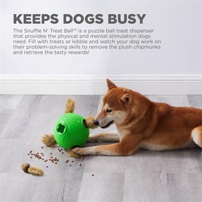 Nina Ottosson Dog Snuffle 'N' Treat Ball Green - interactive puzzle ball - 16 cm - Image 3