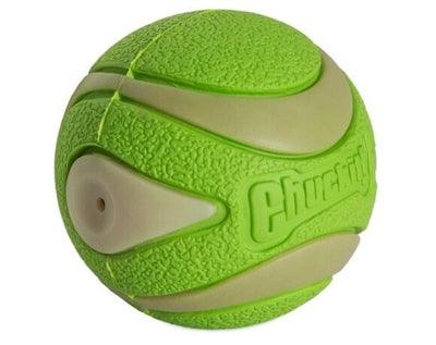 Chuckit Max Glow Ultra Squeeker Ball Green - Glow in the dark ball - Image 2