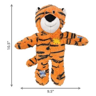 Kong Wild Knots Tiger – Plush Dog Toy with Rope Skeleton and Squeaker - Image 2