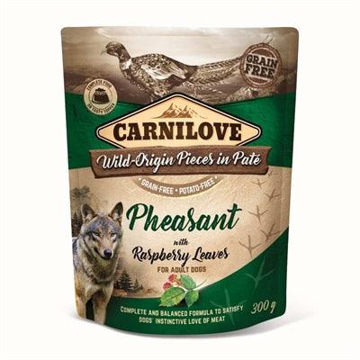 Carnilove Dog Pouch Pheasant/Raspberry Leaf – Grain-free with 85% meat – 12 x 300 grams