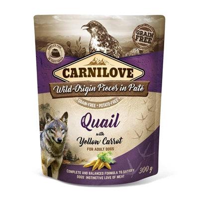 Carnilove Dog Pouch Quail/Carrot – Grain-free with 85% meat – 12 x 300 grams
