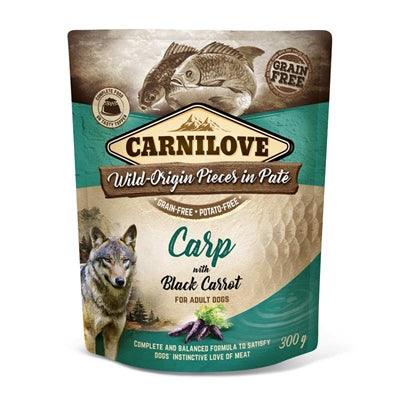 Carnilove Dog Pouch Carp/Black Carrot – Grain-free with 85% meat – 12 x 300 grams