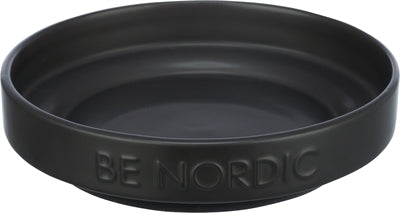 Trixie Be Nordic Cat Food Bowl Ceramic / Rubber Black