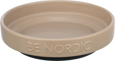 Trixie Be Nordic Cat Food Bowl Ceramic/Rubber Taupe