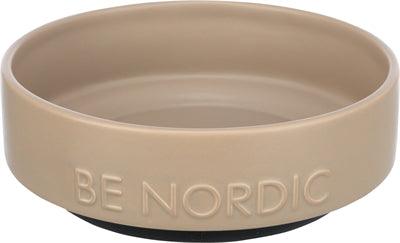 Trixie Be Nordic Dog Food Bowl Ceramic/Rubber Taupe