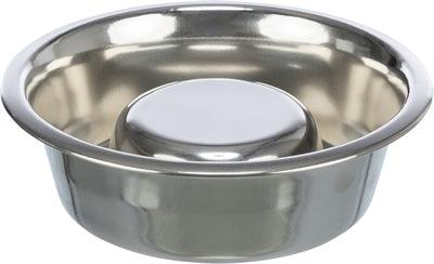 Trixie Dog Food Bowl Slow Feeding Stainless Steel