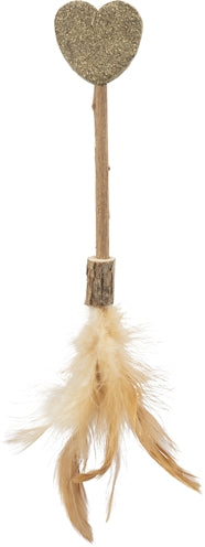 Trixie Matatabi Lolly Heart Catnip Cat Toy with Feathers - Image 1