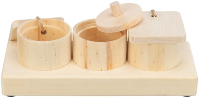 Trixie Wooden Snack Cups for Rats and Rabbits - Image 3
