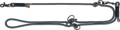 Trixie Soft Rope Dog Leash Adjustable Black/Gray – 200 cm long