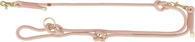 Trixie Soft Rope Dog Leash Adjustable Pink / Light Pink
