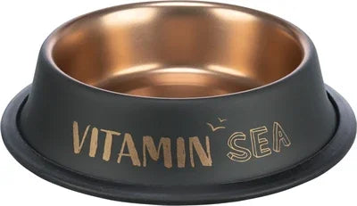 Trixie Be Nordic Food/Water Bowl Stainless Steel/Rubber Black/Bronze