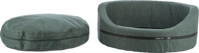Trixie Citystyle Oval Dog Basket Dark Green - Available for puppies to medium-sized dogs - Image 2