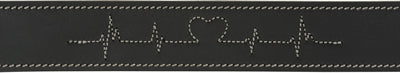 Trixie Rustic Vetleer Halsband Hond Heartbeat Zwart - Image 3