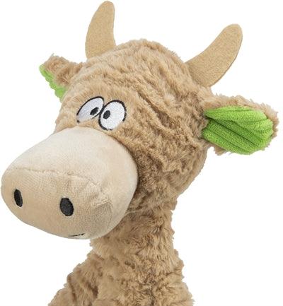 Trixie Dog Toy Cow Plush Rope - Extra sturdy toy with sound - Image 3