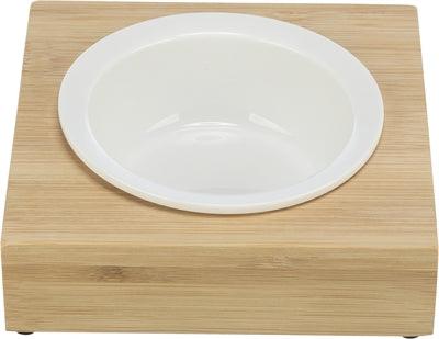 Trixie Food Bowl / Water Bowl with Holder, Ceramic / Bamboo