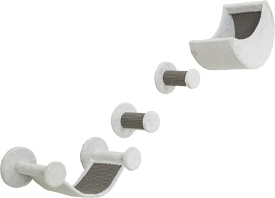 Trixie Cat Wall Climbing Set 4 Climbing Places White/Gray