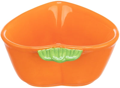 Trixie Carrot Ceramic Food and Water Bowl - Image 3