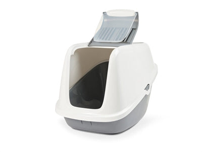 Savic Nestor Giant Cat Litter Box White/Light Gray - Image 3