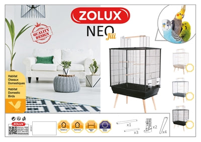 Zolux Birdcage Neo Jili Black - Image 2