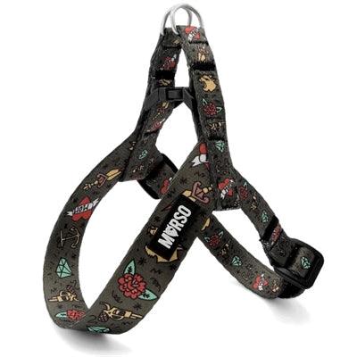 Morso Mini Dog Harness Ink Tank Green - Adjustable - XS to M - Image 1