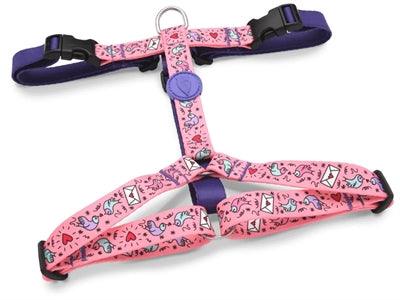 Morso H-Harness Recycled Dog Harness Sweet Tweet Pink – S to XL - Image 1