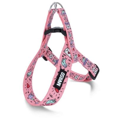 Morso Mini Dog Harness Sweet Tweet Pink - Adjustable - XS to M - Image 1