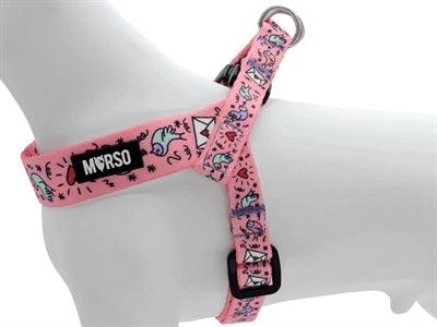 Morso Mini Dog Harness Sweet Tweet Pink - Adjustable - XS to M - Image 3