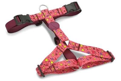 Morso Dog Harness H-Harness Recycled Pink Think Pink - S to XL - Image 1