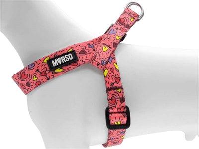 Morso Mini Dog Harness Pink Think Pink - Adjustable - XS to M - Image 3