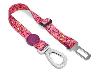 Morso Dog Car Seat Belt Recycled Pink Think Pink – Adjustable Car Seat Belt – XS to XL - Image 1