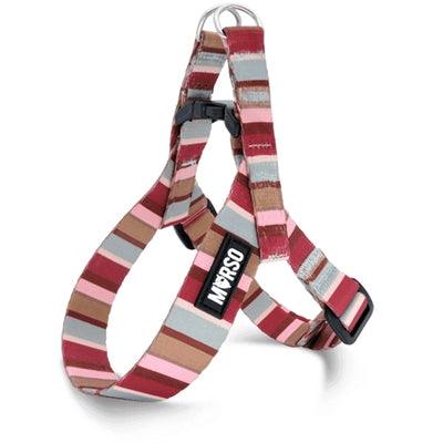 Morso Mini Dog Harness Skyline Red/Pink - Adjustable - XS to M - Image 1