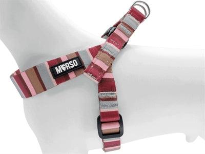 Morso Mini Dog Harness Skyline Red/Pink - Adjustable - XS to M - Image 3