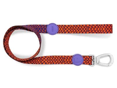 Morso Dog Leash Recycled Urban Lizard Red – Durable and eye-catching – 120 cm long - Image 1