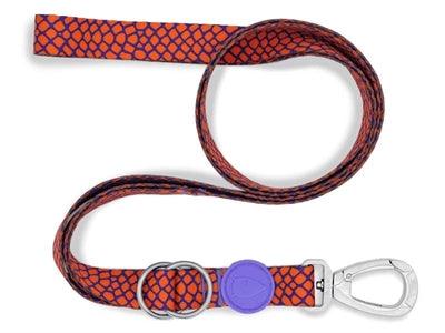 Morso Adjustable Dog Leash Recycled Urban Lizard Red – Durable and Stylish – 230 cm