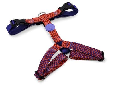 Morso Dog Harness H-Harness Recycled Urban Lizard Red – S to XL - Image 1