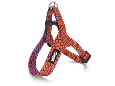 Morso Mini Dog Harness Urban Lizard Red - Adjustable - XS to M - Image 1