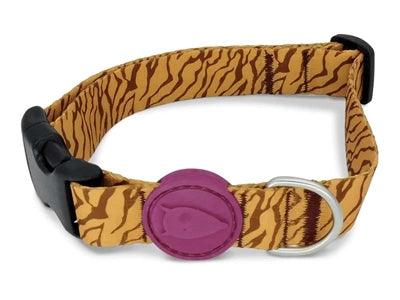 Morso Dog Collar – Recycled Jungle Drum Orange and Purple – Small to Large Dogs - Image 1