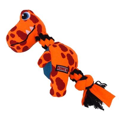 Kong Signature Dynos Fleece With Squeaker Assorted - With squeaker for extra playing fun - Image 1