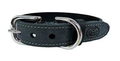 Sazzz Dog Collar Nomad Vintage Leather Anthracite – Luxurious leather collar with a robust look
