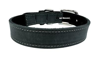 Sazzz Dog Collar Nomad Vintage Leather Anthracite - Luxurious leather collar with a robust look - Image 2