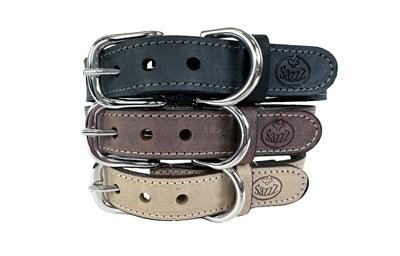 Sazzz Dog Collar Nomad Vintage Leather Anthracite - Luxurious leather collar with a robust look - Image 3