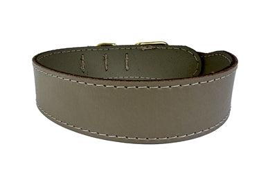 Sazzz Collar Dog Pioneer Classic Leather Taupe - Luxury leather collar - Image 2