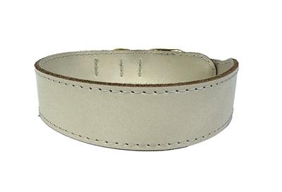 Sazzz Collar Dog Pioneer Classic Leather Cream - Luxury leather collar - various sizes - Image 2