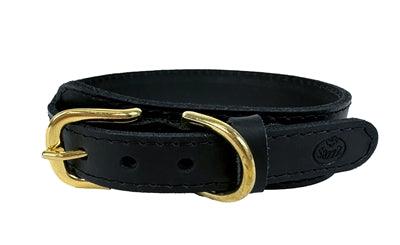 Sazzz Collar Dog Pioneer Classic Leather Black – Luxury leather collar