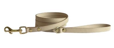 Sazzz Passion Classic Leather Dog Leash Cream – 147 x 1.5 cm